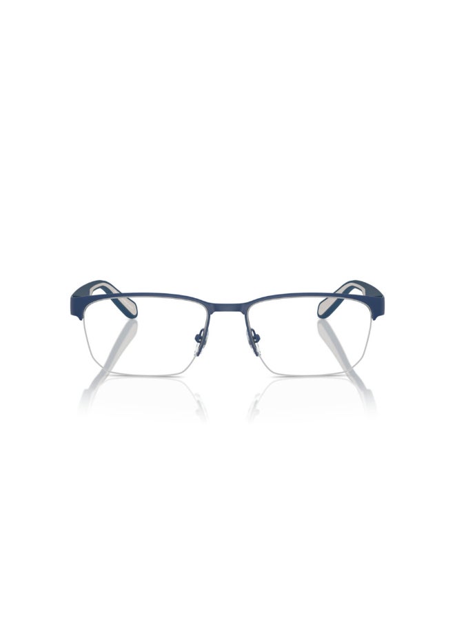 EMPORIO ARMANI Men Rectangular Shape Plastic Eyeglass Frames 3050 - Lens Size: 54 Mm - Matte Blue - Image 4